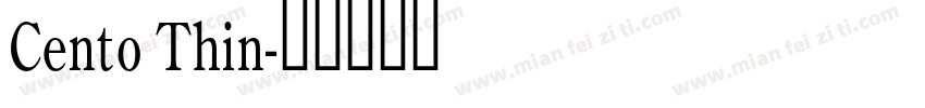 Cento Thin字体转换
